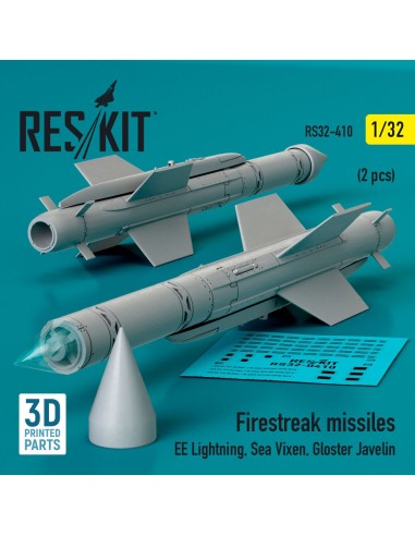 Firestreak missiles (2 pcs) (EE Lightning, Sea Vixen, Gloster Javelin) (3D Printed) 