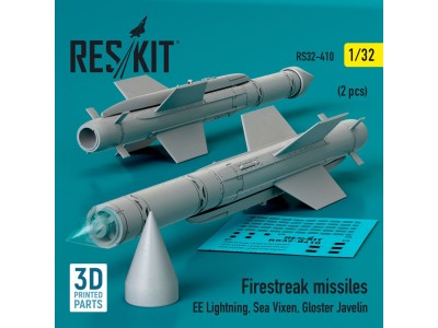 Firestreak missiles (2 pcs) (EE Lightning, Sea Vixen, Gloster Javelin) (3D Printed) 