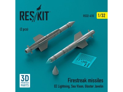 Firestreak missiles (2 pcs) (EE Lightning, Sea Vixen, Gloster Javelin) (3D Printed) 