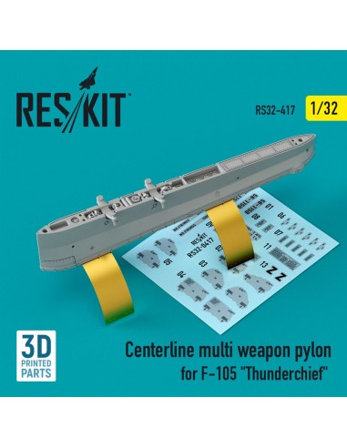 Centerline multi weapon pylon for F-105 Thunderchief (3D Printed) 