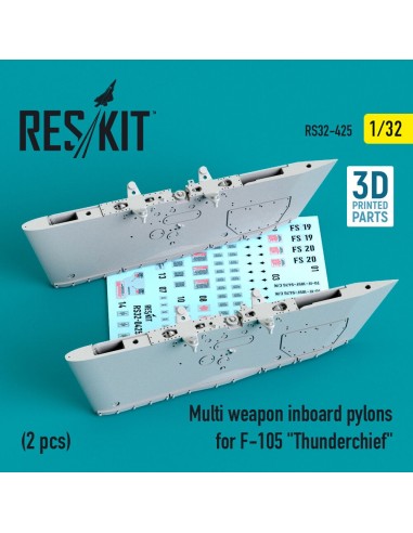 Multi weapon inboard pylons for F-105 Thunderchief (2 pcs) (3D Printed) 
