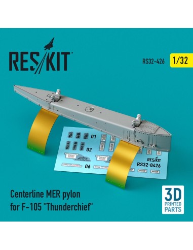 Centerline MER pylon for F-105 Thunderchief (3D Printed) 