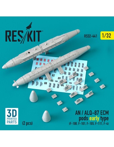 AN / ALQ-87 ECM pods early type (2 pcs) (F-100, F-101, F-105, F-111, F-4) (3D Printed) 