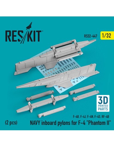 NAVY inboard pylons for F-4 Phantom II (2 pcs) (F-4B, F-4J, F-4N, F-4S, RF-4B) (3D Printed) 