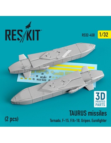TAURUS missiles (2 pcs) (Tornado, F-15, F/A-18, Gripen, Eurofighter) (3D Printed) 