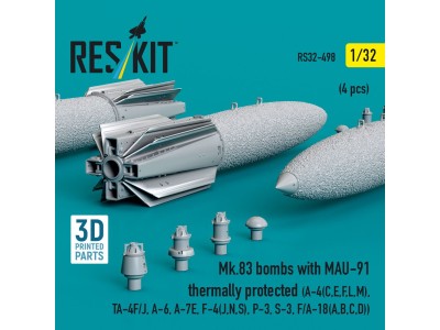 Mk.83 bombs with MAU-91 thermally protected (4 pcs) (A-4(C,E,F,L,M), TA-4F/J, A-6, A-7E, F-4(J,N,S), P-3, S-3, F/A-18(A,B,C,D)) 