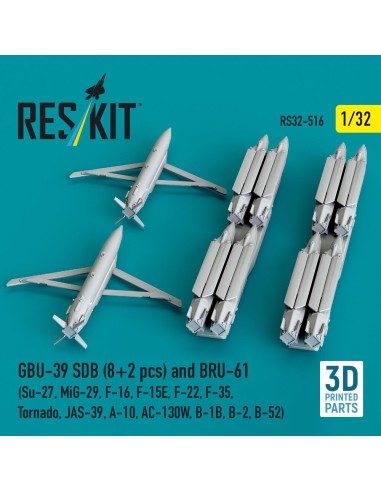 GBU-39 SDB (8 pcs) and BRU-61 (2 pcs) (Su-27, MiG-29, F-16, F-15E, F-22, F-35, Tornado, JAS-39, A-10, AC-130W, B-1B, B-2, B-52) 