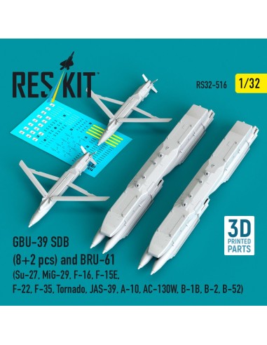 GBU-39 SDB (8 pcs) and BRU-61 (2 pcs) (Su-27, MiG-29, F-16, F-15E, F-22, F-35, Tornado, JAS-39, A-10, AC-130W, B-1B, B-2, B-52) 