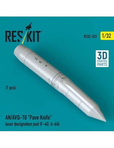 AN/AVQ-10 Pave Knife laser designation pod (1 pcs) (F-4D, A-6A) (3D Printed) 