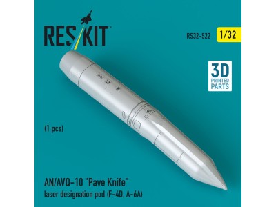 AN/AVQ-10 Pave Knife laser designation pod (1 pcs) (F-4D, A-6A) (3D Printed) 