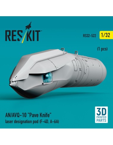 AN/AVQ-10 Pave Knife laser designation pod (1 pcs) (F-4D, A-6A) (3D Printed) 