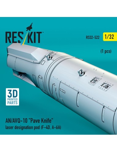 AN/AVQ-10 Pave Knife laser designation pod (1 pcs) (F-4D, A-6A) (3D Printed) 