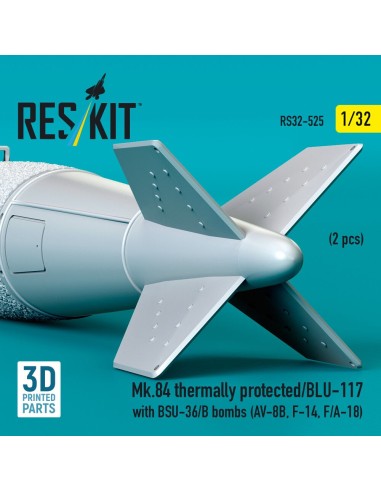 Mk.84 thermally protected/BLU-117 with BSU-36/B bombs (2 pcs) (AV-8B, F-14, F/A-18) (3D Printed) 