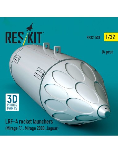 LRF-4 rocket launchers (4 pcs) (Mirage F.1, Mirage 2000, Jaguar) (3D Printed) 