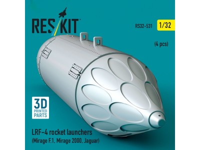 LRF-4 rocket launchers (4 pcs) (Mirage F.1, Mirage 2000, Jaguar) (3D Printed) 