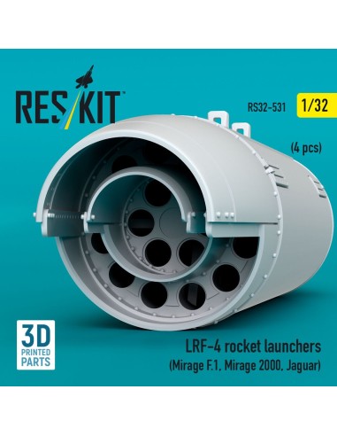 LRF-4 rocket launchers (4 pcs) (Mirage F.1, Mirage 2000, Jaguar) (3D Printed) 