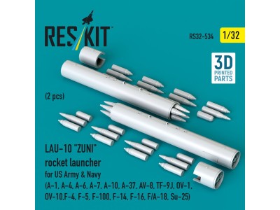 LAU-10 ZUNI rocket launcher for US Army & Navy (2 pcs) (A-1, A-4, A-6, A-7, A-10, A-37, AV-8, TF-9J, OV-1, OV-10, F-4, F-5, F-10