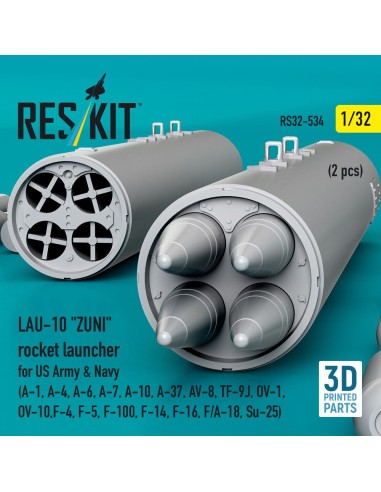 LAU-10 ZUNI rocket launcher for US Army & Navy (2 pcs) (A-1, A-4, A-6, A-7, A-10, A-37, AV-8, TF-9J, OV-1, OV-10, F-4, F-5, F-10
