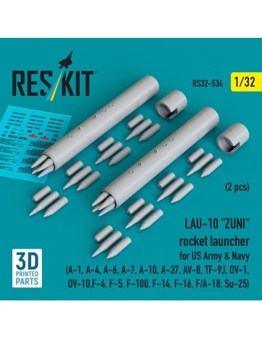 LAU-10 ZUNI rocket launcher for US Army & Navy (2 pcs) (A-1, A-4, A-6, A-7, A-10, A-37, AV-8, TF-9J, OV-1, OV-10, F-4, F-5, F-10