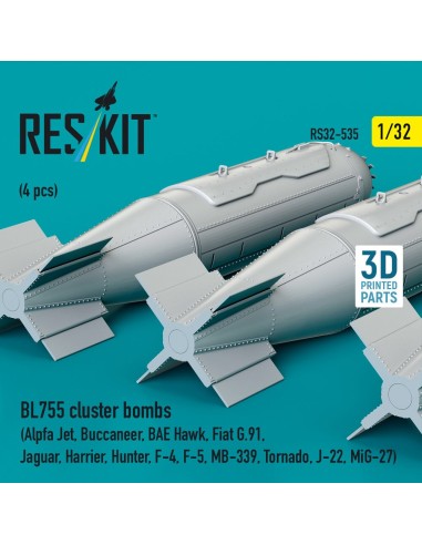 BL755 cluster bombs (4 pcs) (Alpfa Jet, Buccaneer, BAE Hawk, Fiat G.91, Jaguar, Harrier, Hunter, F-4, F-5, MB-339, Tornado, J-22