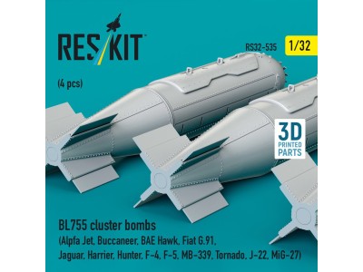 BL755 cluster bombs (4 pcs) (Alpfa Jet, Buccaneer, BAE Hawk, Fiat G.91, Jaguar, Harrier, Hunter, F-4, F-5, MB-339, Tornado, J-22