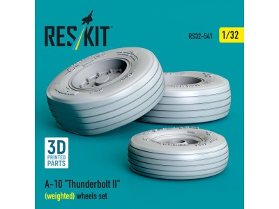 A-10 Thunderbolt II (weighted) wheels set (3D Printed) 