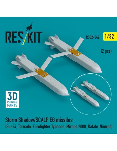 Storm Shadow/SCALP EG missiles (2 pcs) (Su-24, Tornado, Eurofighter Typhoon, Mirage 2000, Rafale, Nimrod) (3D Printed) 