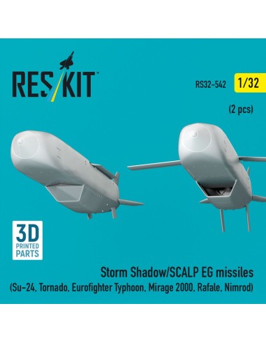 Storm Shadow/SCALP EG missiles (2 pcs) (Su-24, Tornado, Eurofighter Typhoon, Mirage 2000, Rafale, Nimrod) (3D Printed) 