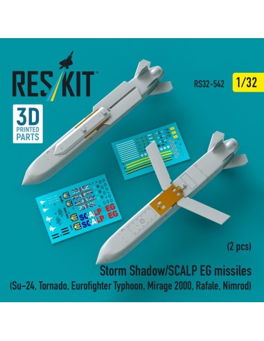 Storm Shadow/SCALP EG missiles (2 pcs) (Su-24, Tornado, Eurofighter Typhoon, Mirage 2000, Rafale, Nimrod) (3D Printed) 