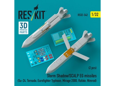 Storm Shadow/SCALP EG missiles (2 pcs) (Su-24, Tornado, Eurofighter Typhoon, Mirage 2000, Rafale, Nimrod) (3D Printed) 