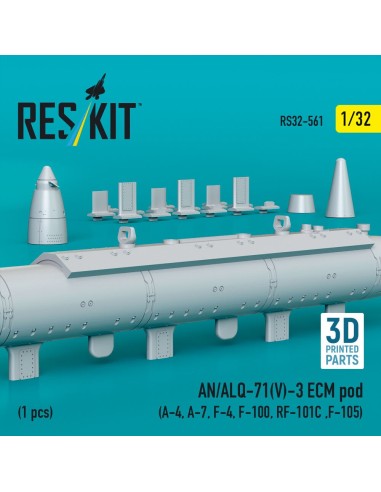 AN/ALQ-71(V)-3 ECM pod (A-4, A-7, F-4, F-100, RF-101C, F-105) (1pcs) (3D Printed) 