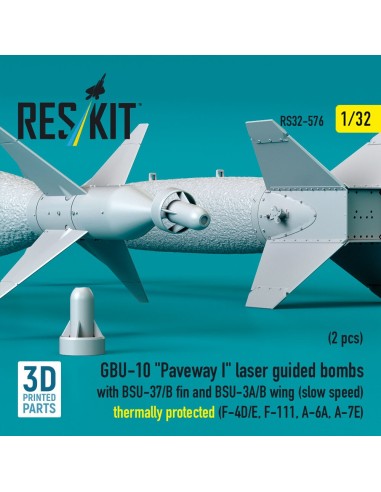 GBU-10 Paveway I laser guided bombs with BSU-37/B fin and BSU-3A/B wing (slow speed) thermally protected (2 pcs) (F-4D/E, F-111,