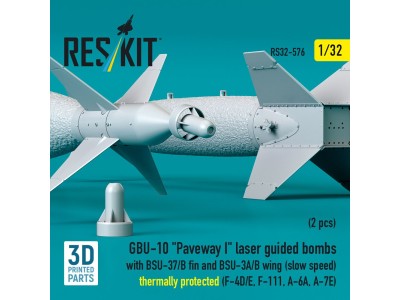 GBU-10 Paveway I laser guided bombs with BSU-37/B fin and BSU-3A/B wing (slow speed) thermally protected (2 pcs) (F-4D/E, F-111,