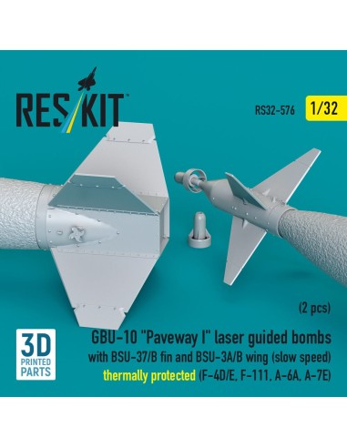GBU-10 Paveway I laser guided bombs with BSU-37/B fin and BSU-3A/B wing (slow speed) thermally protected (2 pcs) (F-4D/E, F-111,