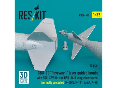 GBU-10 Paveway I laser guided bombs with BSU-37/B fin and BSU-3A/B wing (slow speed) thermally protected (2 pcs) (F-4D/E, F-111,
