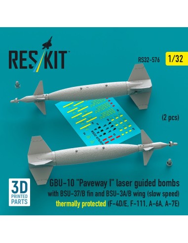 GBU-10 Paveway I laser guided bombs with BSU-37/B fin and BSU-3A/B wing (slow speed) thermally protected (2 pcs) (F-4D/E, F-111,