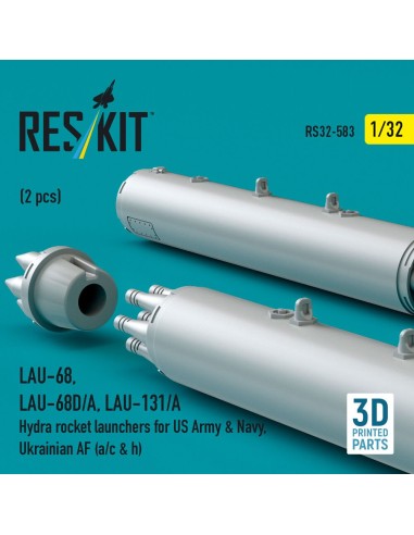 LAU-68, LAU-68D/A, LAU-131/A Hydra rocket launchers for US Army & Navy, Ukrainian AF (a/c & h) (2 pcs) (3D Printed) 