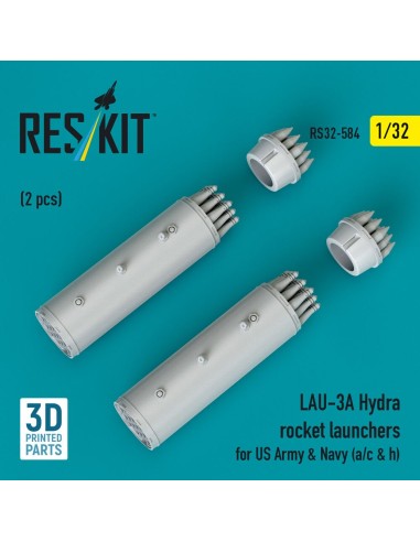 LAU-3A Hydra rocket launchers for US Army & Navy (a/c & h) (2 pcs) (3D Printed) 