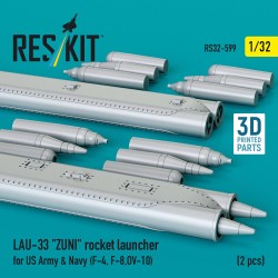 LAU-33 ZUNI rocket launcher for US Army & Navy (2 pcs) (F-4, F-8, OV-10) (3D Printed)  2