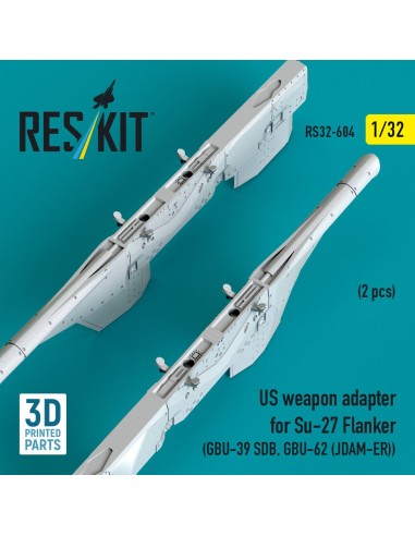 US weapon adapter for Su-27 Flanker (2 pcs) (GBU-39 SDB, GBU-62 (JDAM-ER)) (3D Printed) 