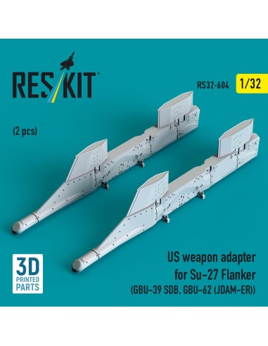 US weapon adapter for Su-27 Flanker (2 pcs) (GBU-39 SDB, GBU-62 (JDAM-ER)) (3D Printed) 