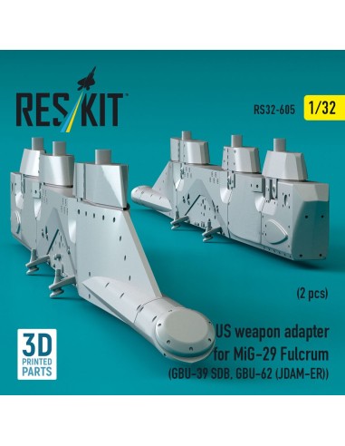 US weapon adapter for MiG-29 Fulcrum (2 pcs) (GBU-39 SDB, GBU-62 (JDAM-ER)) (3D Printed) 