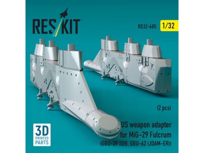 US weapon adapter for MiG-29 Fulcrum (2 pcs) (GBU-39 SDB, GBU-62 (JDAM-ER)) (3D Printed) 
