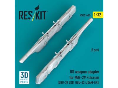 US weapon adapter for MiG-29 Fulcrum (2 pcs) (GBU-39 SDB, GBU-62 (JDAM-ER)) (3D Printed) 