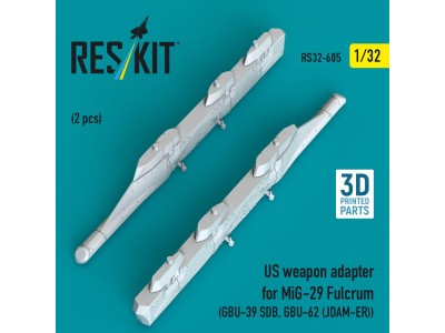 US weapon adapter for MiG-29 Fulcrum (2 pcs) (GBU-39 SDB, GBU-62 (JDAM-ER)) (3D Printed) 