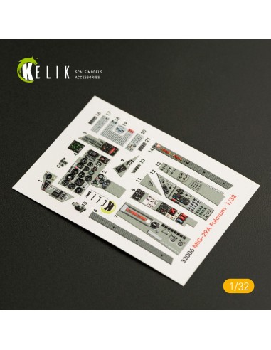 MiG-29A (9-12) Fulcrum interior 3D decals for Trumpeter kit 
