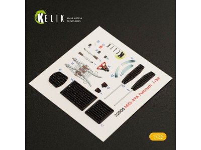 MiG-29A (9-12) Fulcrum interior 3D decals for Trumpeter kit 