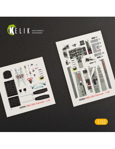 MiG-29A (9-12) Fulcrum interior 3D decals for Trumpeter kit 