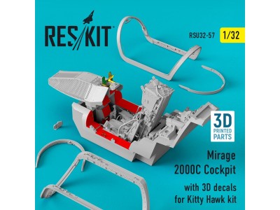 Mirage 2000C Cockpit with 3D decals for Kitty Hawk kit 