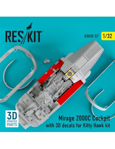 Mirage 2000C Cockpit with 3D decals for Kitty Hawk kit 